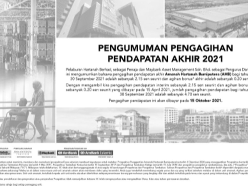 Pengagihan Pendapatan Akhir Sept 2021