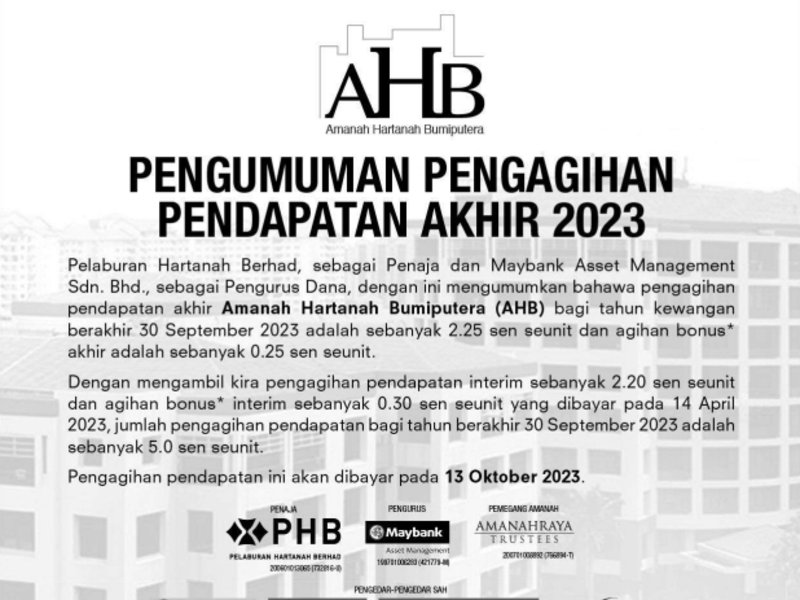 Pengagihan Pendapatan Akhir Sept 2023