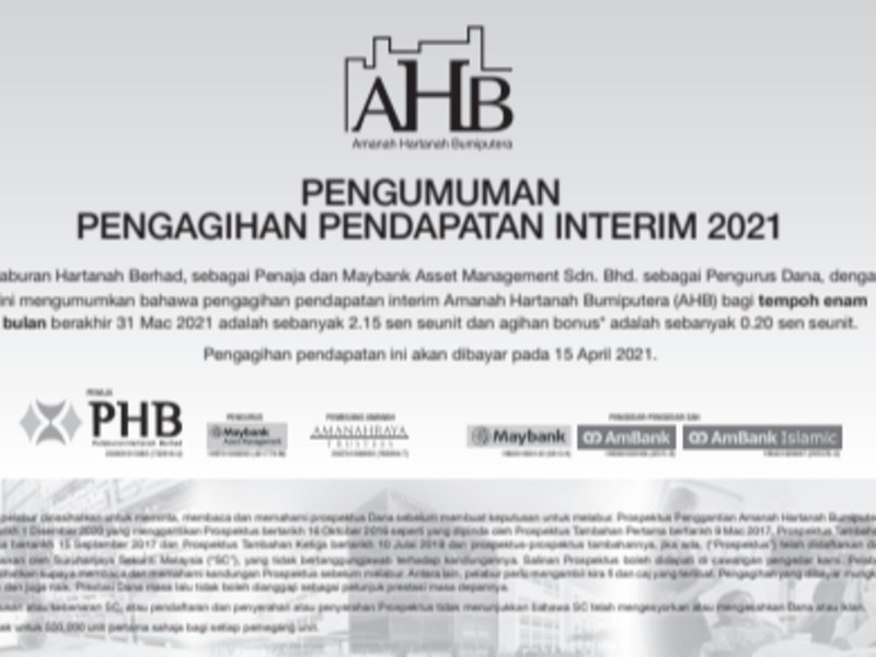 Pengagihan Pendapatan Interim 2021