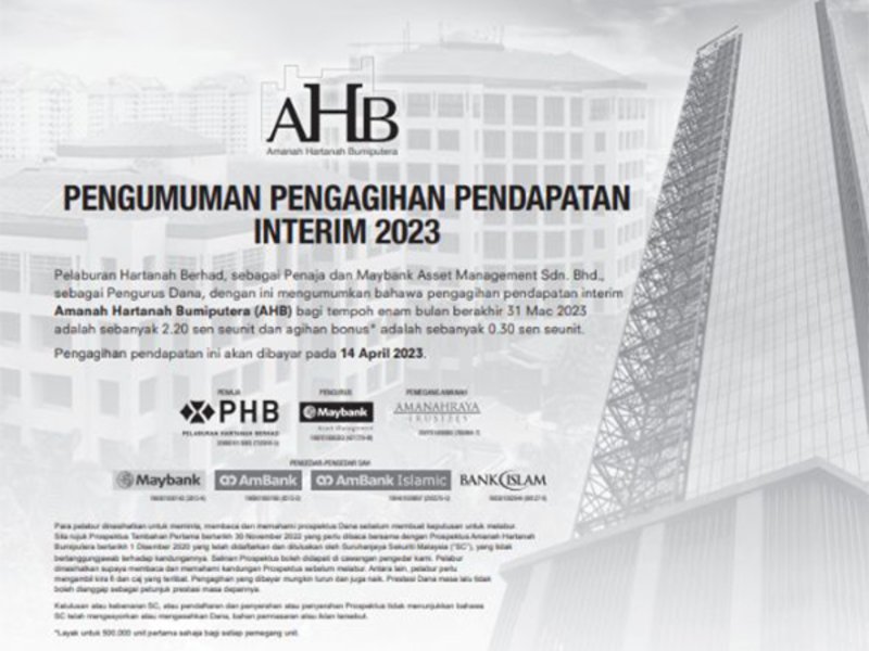 Pengagihan Pendapatan Interim Mac 2023