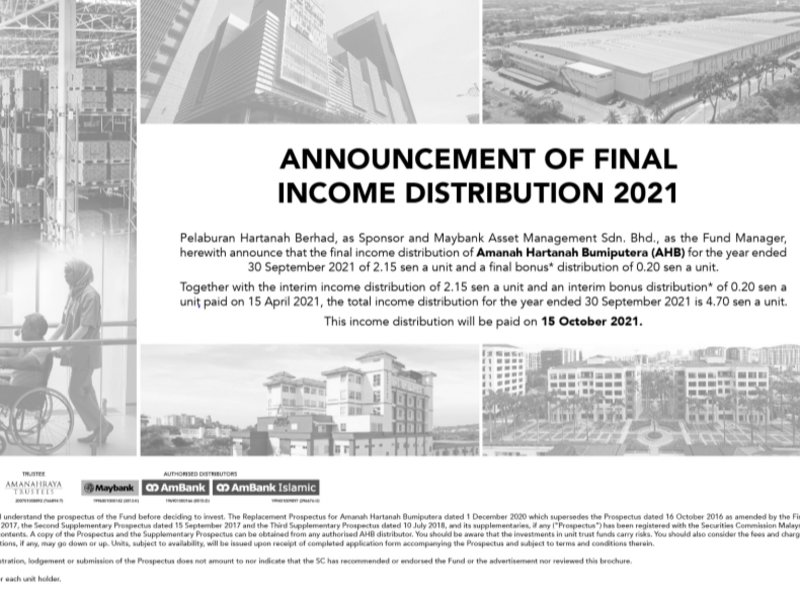 Final Income Distribution Sept 2021